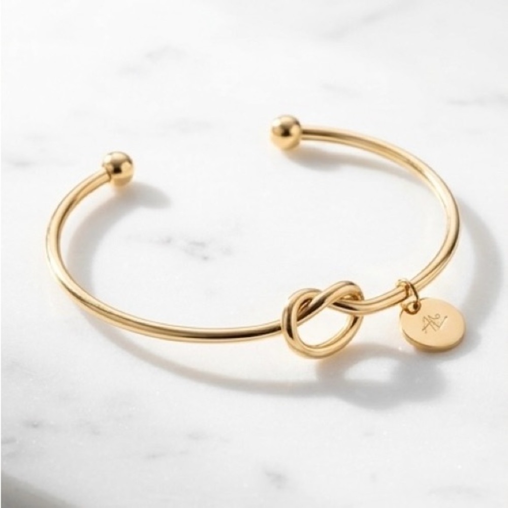 💛 NWT Adrienne Lee Love Knot Bangle | Gold | St. Jude Charity | Gift Ready